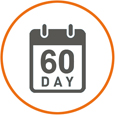 RECEIVE 60 DAY WARRANTY